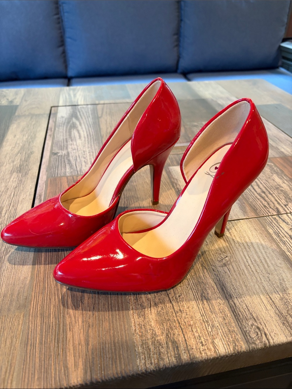 Jessica Simpson Red Patent Pointed-Toe Stiletto Pumps - Picture 4 of 9